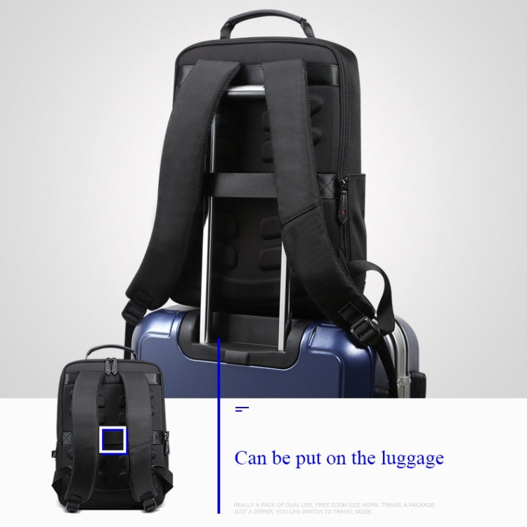 Bopai 851-009911 Bandolera doble de gran capacidad, impermeable, antirrobo, empresarial, con puerto de carga USB, tamaño: 30,5 x 13 x 45 cm, 851-009911