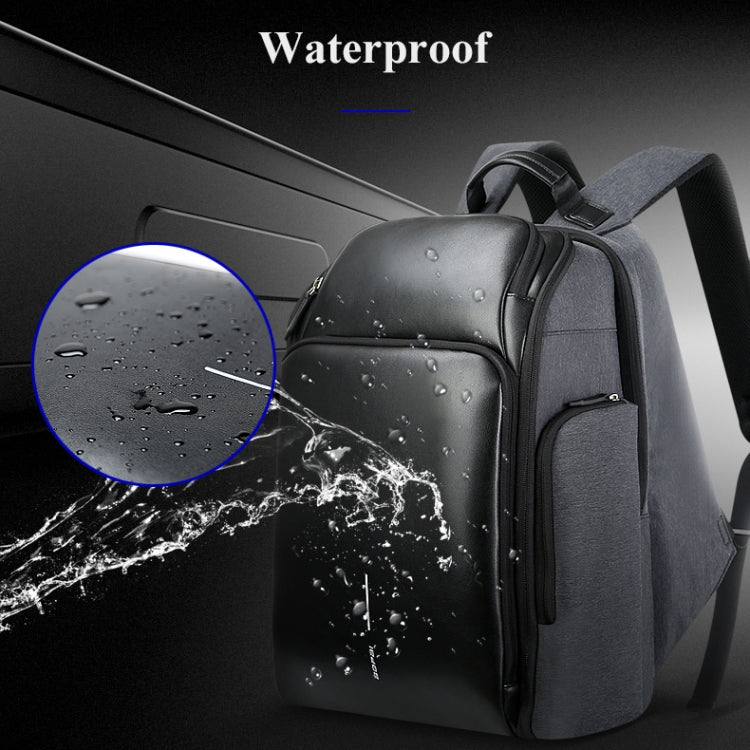 Bopai 851-010128 Bandolera Doble Empresarial Antirrobo Impermeable de Gran Capacidad, con Puerto de Carga USB, Tamaño: 34x19x43cm, 851-010128