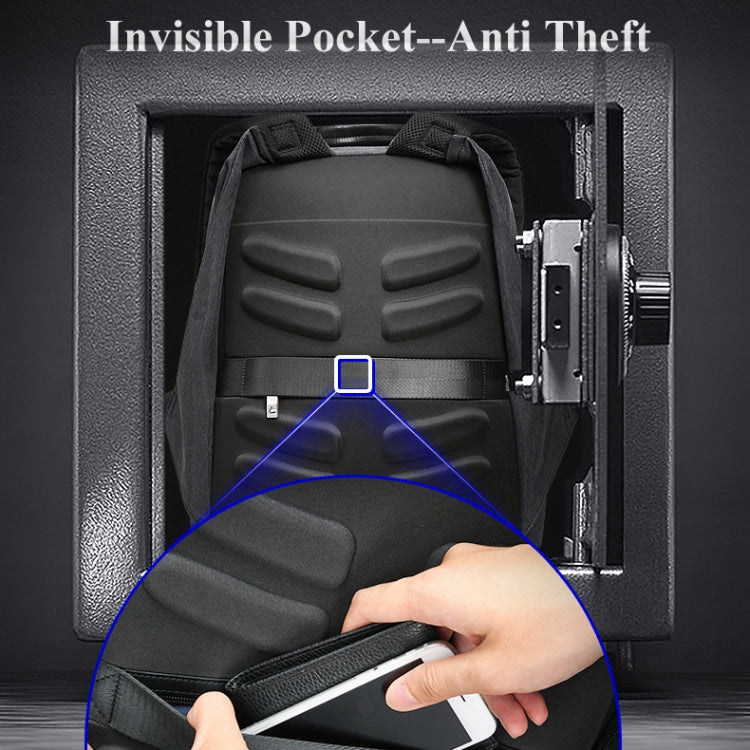 Bopai 851-010128 Bandolera Doble Empresarial Antirrobo Impermeable de Gran Capacidad, con Puerto de Carga USB, Tamaño: 34x19x43cm, 851-010128