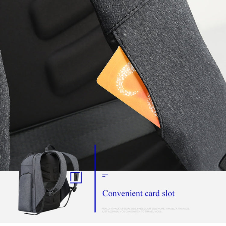 Bopai 851-010128 Bandolera Doble Empresarial Antirrobo Impermeable de Gran Capacidad, con Puerto de Carga USB, Tamaño: 34x19x43cm, 851-010128