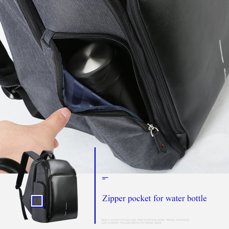 Bopai 851-010128 Bandolera Doble Empresarial Antirrobo Impermeable de Gran Capacidad, con Puerto de Carga USB, Tamaño: 34x19x43cm, 851-010128