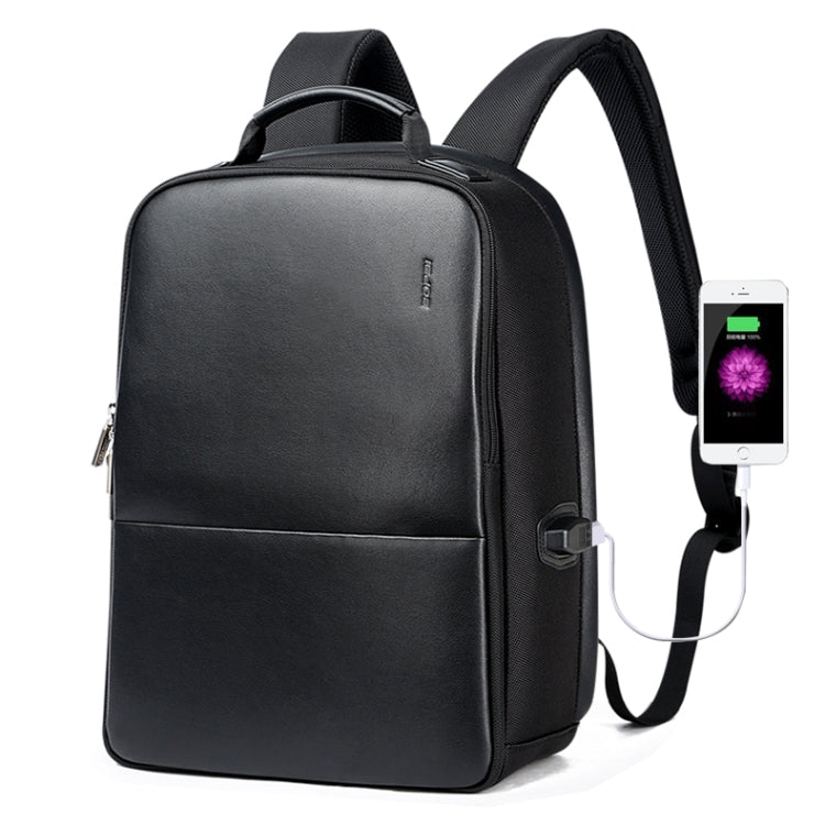 Bopai 751-006431 Bandolera doble de gran capacidad, impermeable, antirrobo, empresarial, con puerto de carga USB, tamaño: 27x16,5x40 cm, 751-006431