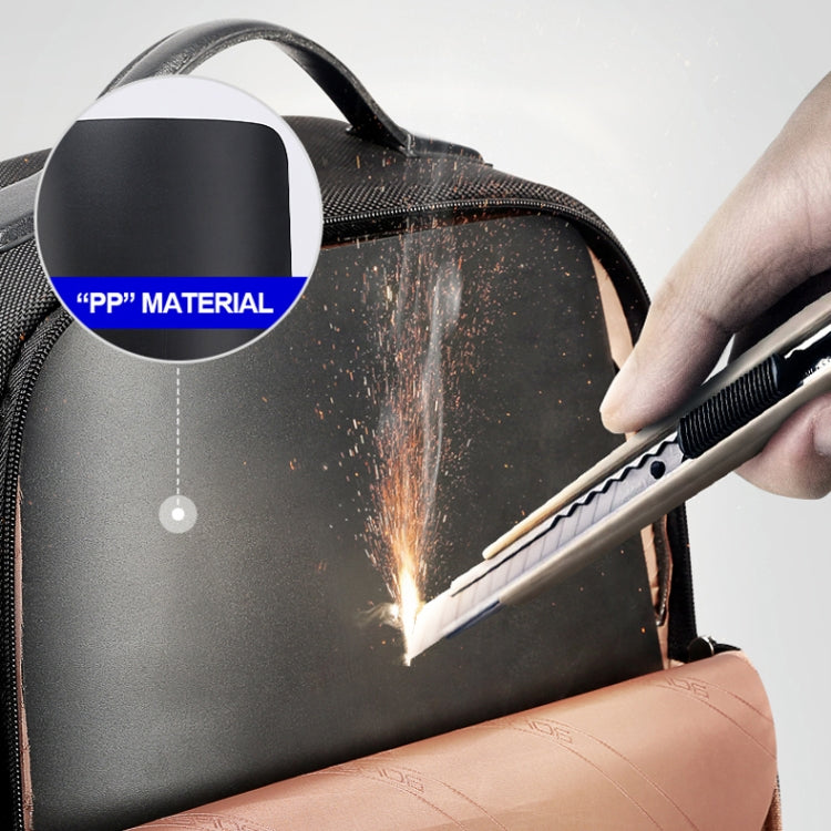 Bopai 751-006431 Bandolera doble de gran capacidad, impermeable, antirrobo, empresarial, con puerto de carga USB, tamaño: 27x16,5x40 cm, 751-006431