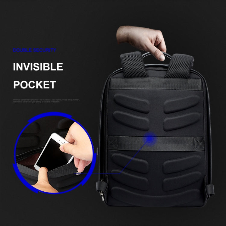 Bopai 751-006431 Bandolera doble de gran capacidad, impermeable, antirrobo, empresarial, con puerto de carga USB, tamaño: 27x16,5x40 cm, 751-006431