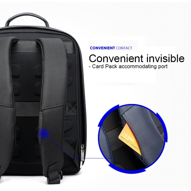 Bopai 751-006431 Bandolera doble de gran capacidad, impermeable, antirrobo, empresarial, con puerto de carga USB, tamaño: 27x16,5x40 cm, 751-006431