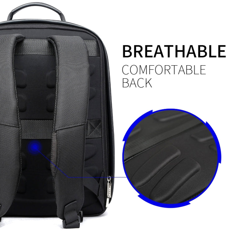 Bopai 851-014318 Bolso de hombro doble de gran capacidad, de tres capas, antirrobo, impermeable, transpirable y de moda para exteriores, con puerto de carga USB, tamaño: 31x17x44cm, 851-014318