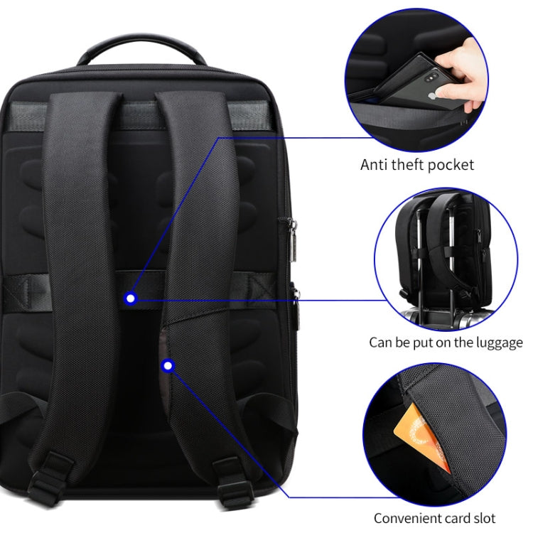 Bopai 61-02511 Mochila para hombre antirrobo impermeable y transpirable para viajes de negocios, tamaño: 30x15x44cm, 61-02511