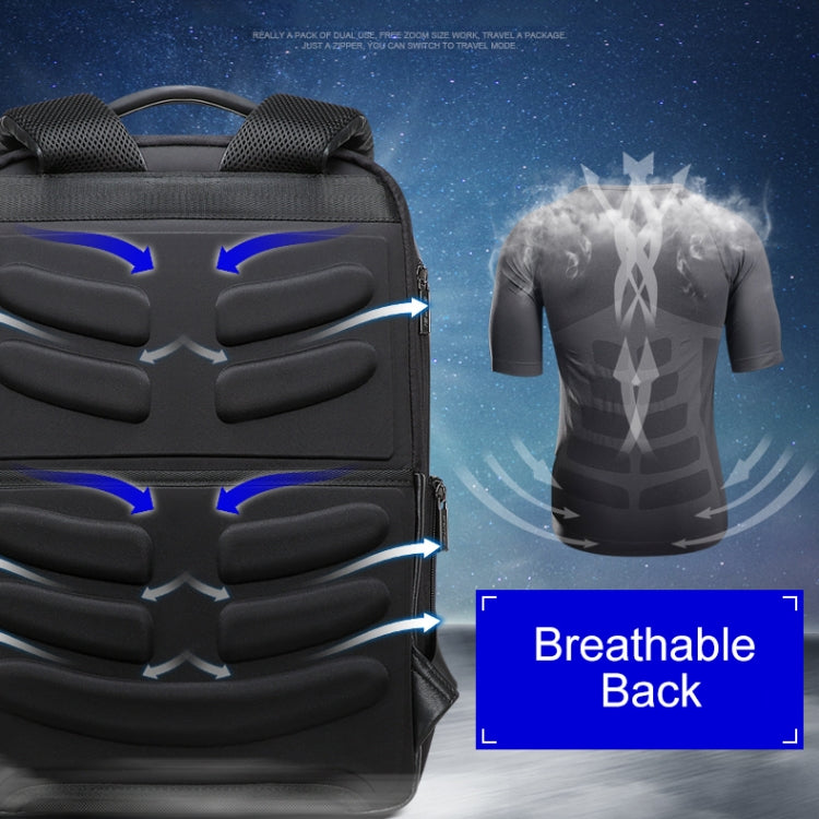 Bopai 851-024011 Mochila antirrobo para hombre, transpirable, de negocios, de cuero de primera calidad, tamaño: 28x18x42 cm, 851-024011
