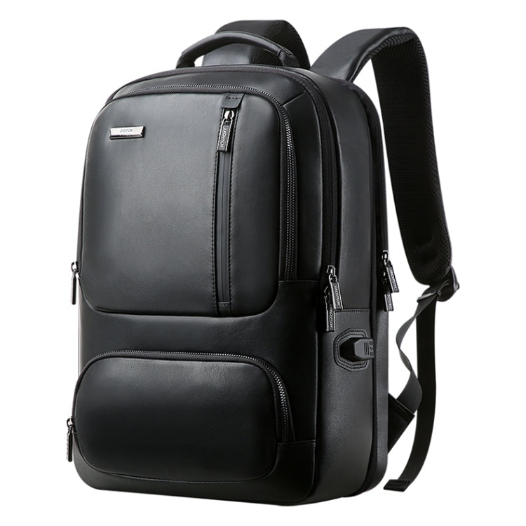Bopai 851-024011 Mochila antirrobo para hombre, transpirable, de negocios, de cuero de primera calidad, tamaño: 28x18x42 cm, 851-024011