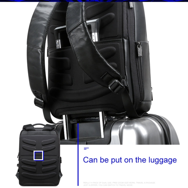 Bopai 851-024011 Mochila antirrobo para hombre, transpirable, de negocios, de cuero de primera calidad, tamaño: 28x18x42 cm, 851-024011