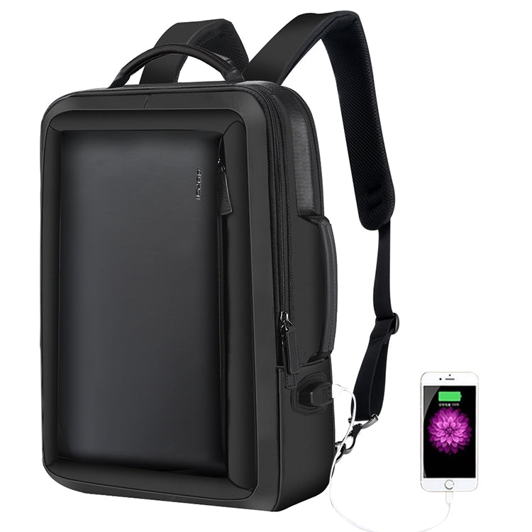 Bopai 751-006551 Mochila para computadora portátil transpirable informal de negocios de gran capacidad con interfaz USB externa, tamaño: 30 x 12 x 44 cm, 751-006551