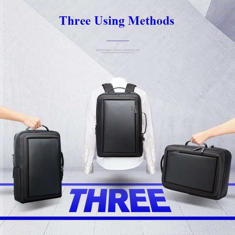 Bopai 751-006551 Mochila para computadora portátil transpirable informal de negocios de gran capacidad con interfaz USB externa, tamaño: 30 x 12 x 44 cm, 751-006551
