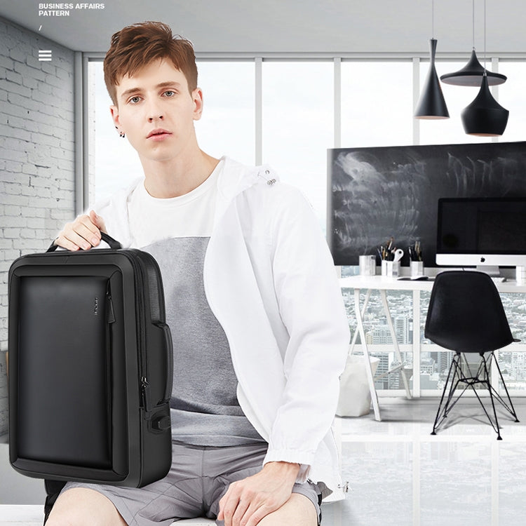 Bopai 751-006551 Mochila para computadora portátil transpirable informal de negocios de gran capacidad con interfaz USB externa, tamaño: 30 x 12 x 44 cm, 751-006551