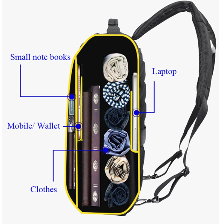 Bopai 751-006551 Mochila para computadora portátil transpirable informal de negocios de gran capacidad con interfaz USB externa, tamaño: 30 x 12 x 44 cm, 751-006551