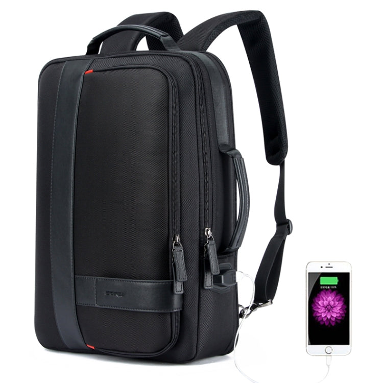 Bopai 751-006561 Mochila para computadora portátil transpirable informal de negocios de gran capacidad con interfaz USB externa, tamaño: 29 x 16 x 44 cm, 751-006561