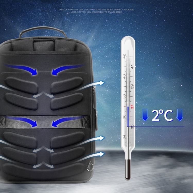 Bopai 751-006561 Mochila para computadora portátil transpirable informal de negocios de gran capacidad con interfaz USB externa, tamaño: 29 x 16 x 44 cm, 751-006561