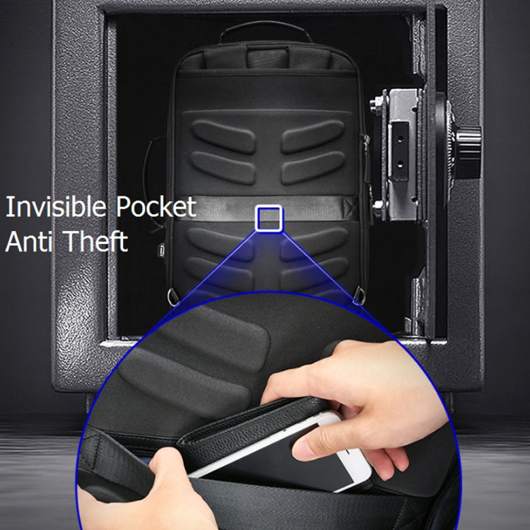 Bopai 751-006561 Mochila para computadora portátil transpirable informal de negocios de gran capacidad con interfaz USB externa, tamaño: 29 x 16 x 44 cm, 751-006561