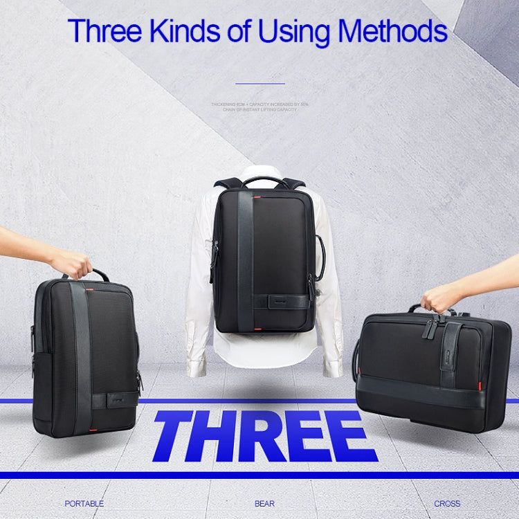 Bopai 751-006561 Mochila para computadora portátil transpirable informal de negocios de gran capacidad con interfaz USB externa, tamaño: 29 x 16 x 44 cm, 751-006561