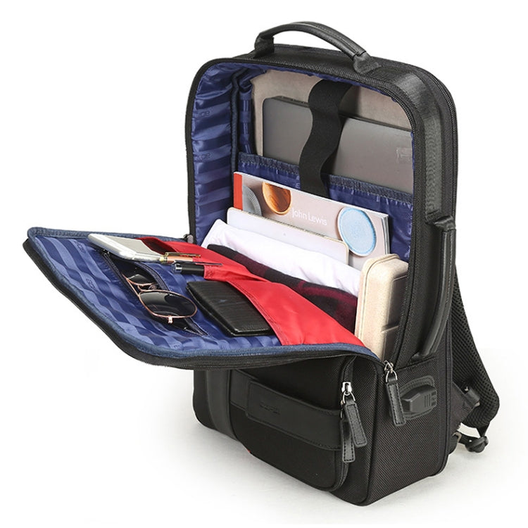 Bopai 751-006561 Mochila para computadora portátil transpirable informal de negocios de gran capacidad con interfaz USB externa, tamaño: 29 x 16 x 44 cm, 751-006561