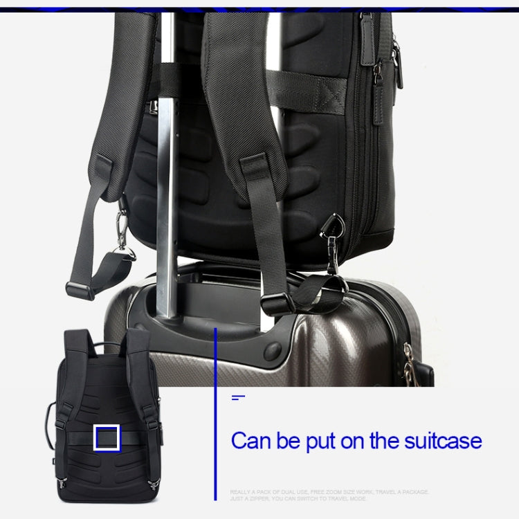 Bopai 751-006561 Mochila para computadora portátil transpirable informal de negocios de gran capacidad con interfaz USB externa, tamaño: 29 x 16 x 44 cm, 751-006561