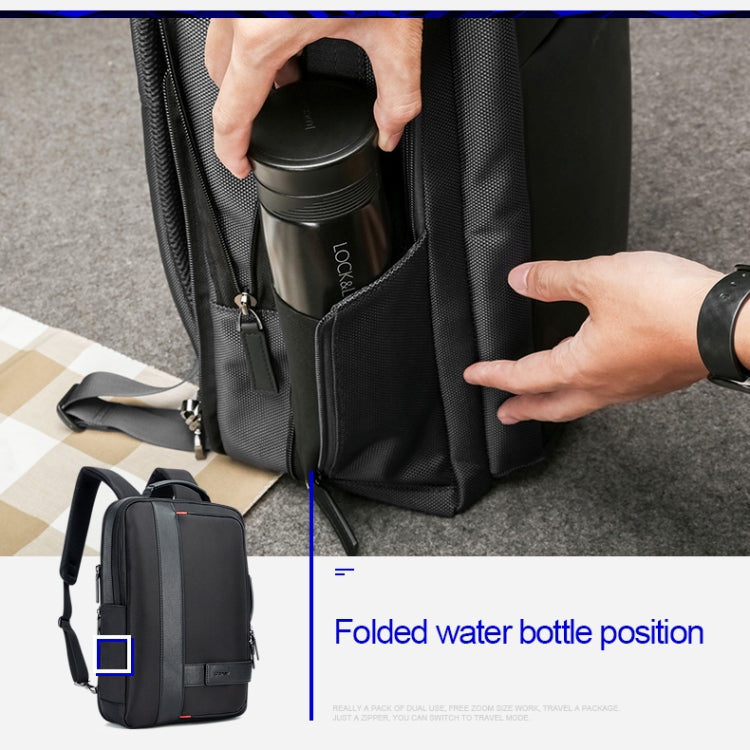 Bopai 751-006561 Mochila para computadora portátil transpirable informal de negocios de gran capacidad con interfaz USB externa, tamaño: 29 x 16 x 44 cm, 751-006561