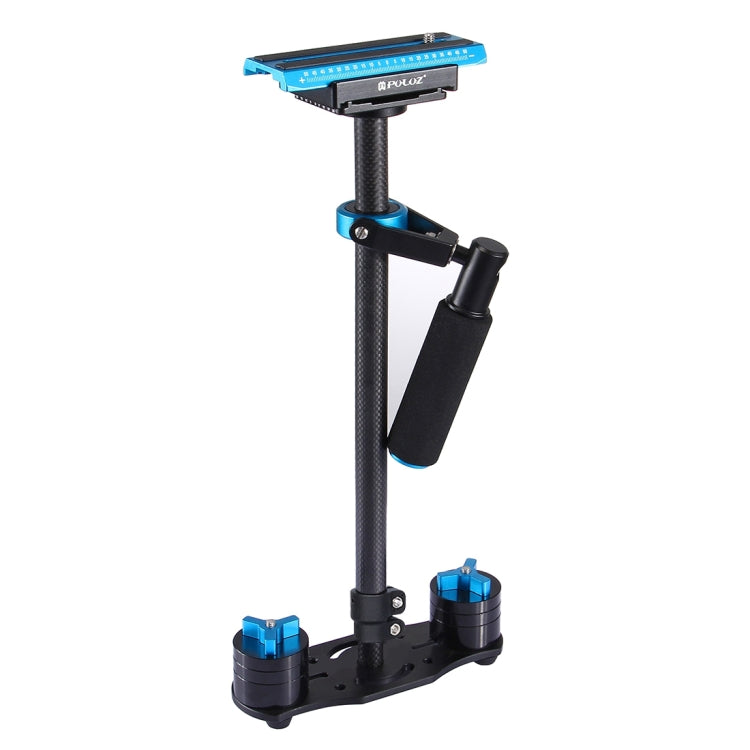 Estabilizador de mano de fibra de carbono PULUZ de 38,5-61 cm para cámaras y vídeos digitales DSLR y DV, rango de carga: 0,5-3 kg, P60T Black, P60T Blue, P60T Red, RU Stock P60T Black