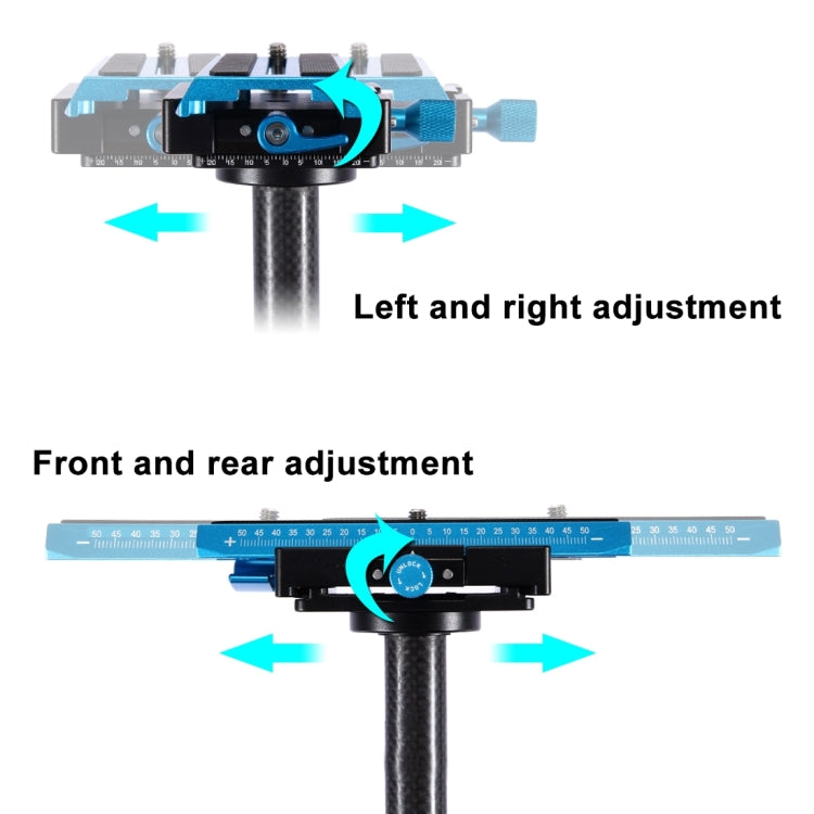 Estabilizador de mano de fibra de carbono PULUZ de 38,5-61 cm para cámaras y vídeos digitales DSLR y DV, rango de carga: 0,5-3 kg, P60T Black, P60T Blue, P60T Red, RU Stock P60T Black