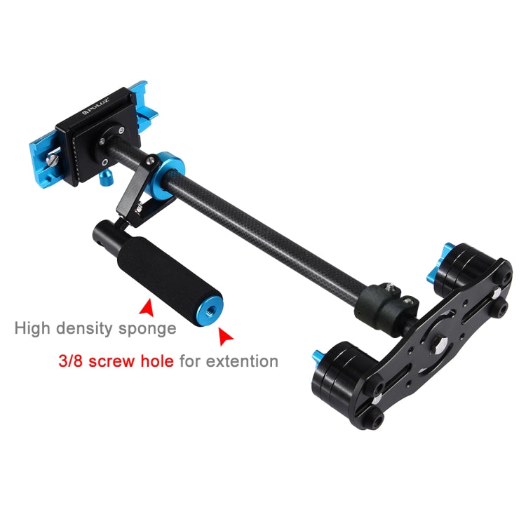 Estabilizador de mano de fibra de carbono PULUZ de 38,5-61 cm para cámaras y vídeos digitales DSLR y DV, rango de carga: 0,5-3 kg, P60T Black, P60T Blue, P60T Red, RU Stock P60T Black