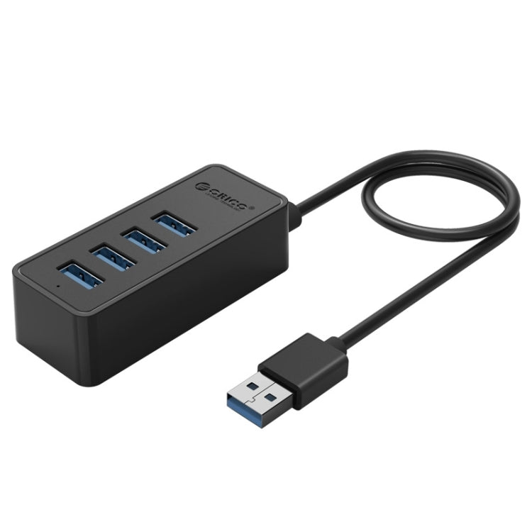 ORICO W5P-U3-30 HUB de escritorio USB 3.0 de 4 puertos con fuente de alimentación de cable micro USB de 30 cm, W5P-U3-30 Black, W5P-U3-30 White