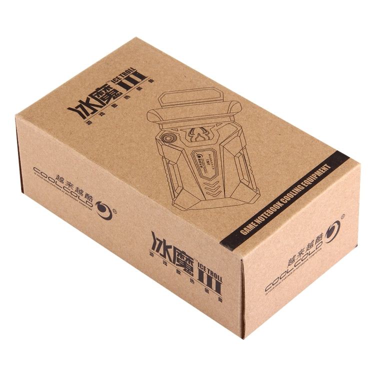 Ice Troll III-almohadilla de refrigeración para ordenador portátil, ventilador de refrigeración silencioso con extracción de aire, radiador de calor Turbo con Cable USB apropiado