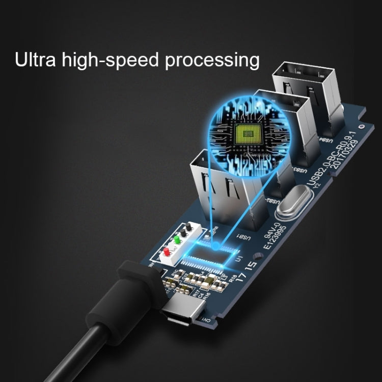 ORICO W5P-U3-100 HUB de escritorio USB 3.0 de 4 puertos con fuente de alimentación de cable micro USB de 100 cm, W5P-U3-100 Black, W5P-U3-100 White