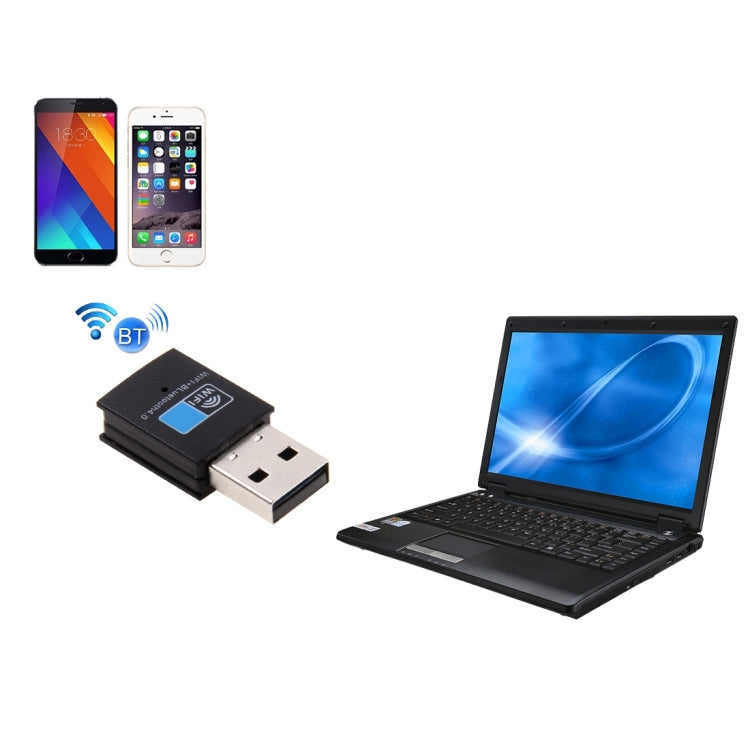 Adaptador inalámbrico WiFi USB 2 en 1 Bluetooth 4.0 + 150 Mbps 2,4 GHz