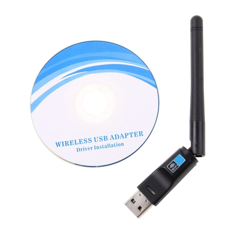 Adaptador inalámbrico 2 en 1 Bluetooth 4.0 + 150Mbps 2.4GHz USB WiFi con antena externa 2D1