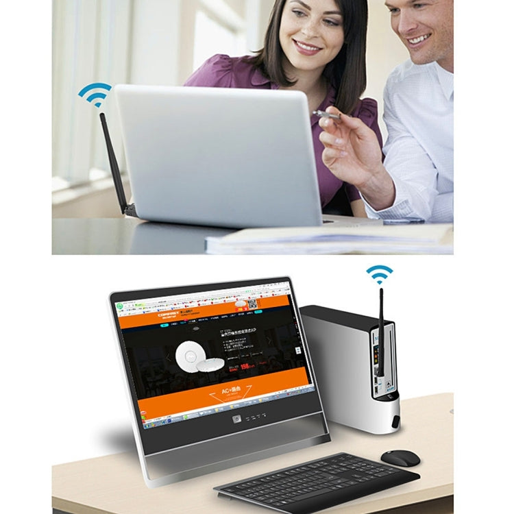 Adaptador inalámbrico 2 en 1 Bluetooth 4.0 + 150Mbps 2.4GHz USB WiFi con antena externa 2D1
