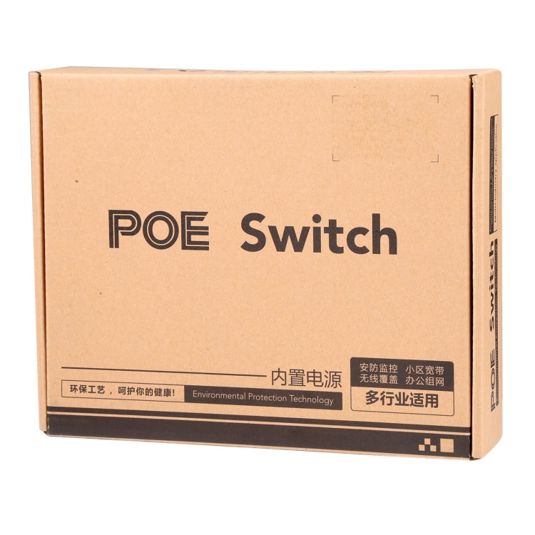 Conmutador POE de 8 puertos de 10/100Mbps, conmutador de red IEEE802.3af de alimentación a través de Ethernet para cámara IP, dispositivos AP de teléfono VoIP, 8 Ports Black