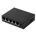 Conmutador POE de 5 puertos de 10/100Mbps, conmutador de red IEEE802.3af de alimentación a través de Ethernet para cámara IP, dispositivos AP de teléfono VoIP, 5 Ports Black