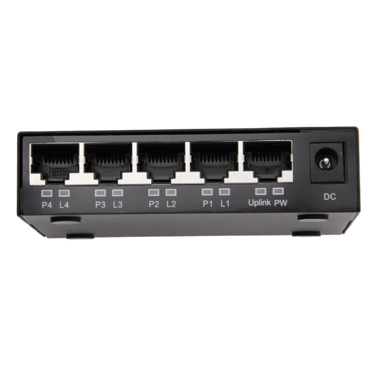 Conmutador POE de 5 puertos de 10/100Mbps, conmutador de red IEEE802.3af de alimentación a través de Ethernet para cámara IP, dispositivos AP de teléfono VoIP, 5 Ports Black