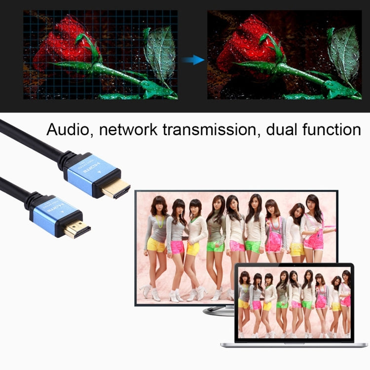 Cable conector macho HDMI de 19 pines de alta velocidad versión HDMI 2,0 de 1,5 m, Length: 1.5m