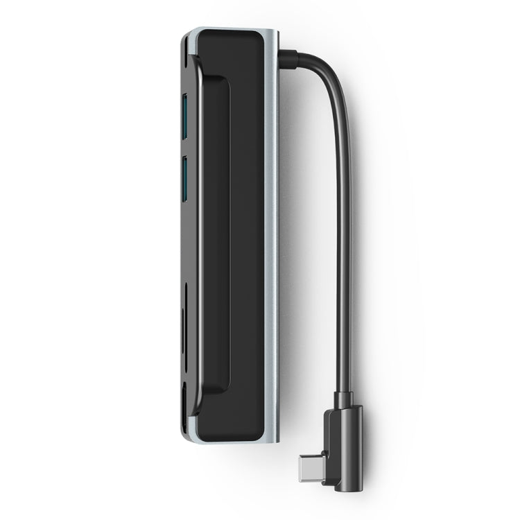 AD-065 6 en 1 USB-C / Type-C a 4K HDMI + Ranura para tarjeta SD / TF + Type-C + 2 USB 3.0 HUB de estación de acoplamiento multifuncional estilo clip trasero, 6 In 1 Back Clip Style