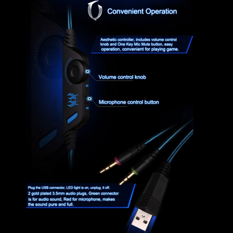KOTION EACH G2000 Auriculares supraaurales para juegos, auriculares, auriculares, diadema con micrófono, estéreo, graves, luz LED para jugadores de PC, longitud del cable: aproximadamente 2,2 m (blanco + rojo), G2000