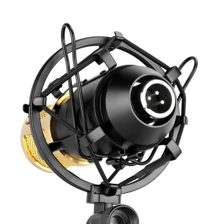 FIFINE F-700 Micrófono de grabación de sonido de condensador profesional con soporte antivibración para transmisión de radio en estudio y transmisión en vivo, puerto para auriculares de 3,5 mm, longitud del cable: 2,5 m