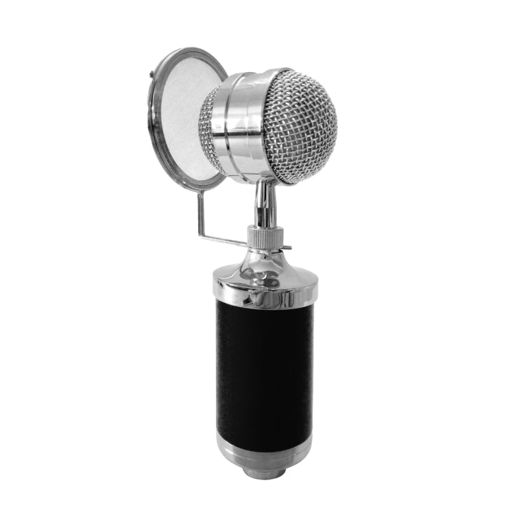 Micrófono de grabación de sonido de condensador 3000 Home KTV Mic con soporte antigolpes y filtro pop para PC y computadora portátil, puerto para auriculares de 3,5 mm, longitud del cable: 2,5 m