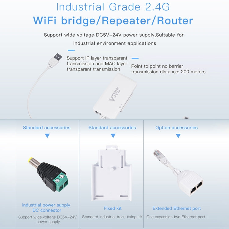 VONETS VAP11G-500S CPE de alta potencia 20dbm Mini WiFi 300Mbps puente WiFi repetidor amplificador de señal, punto a punto inalámbrico para exteriores, sin obstáculos, VAP11G-500