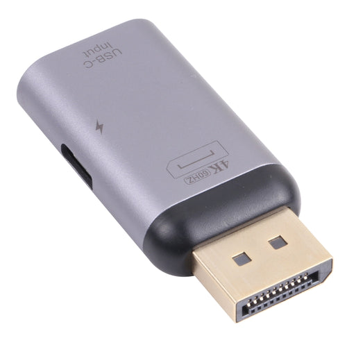 2 en 1 4K 60Hz DP macho a carga USB-C / Type-C + adaptador USB-C / Type-C hembra, DP