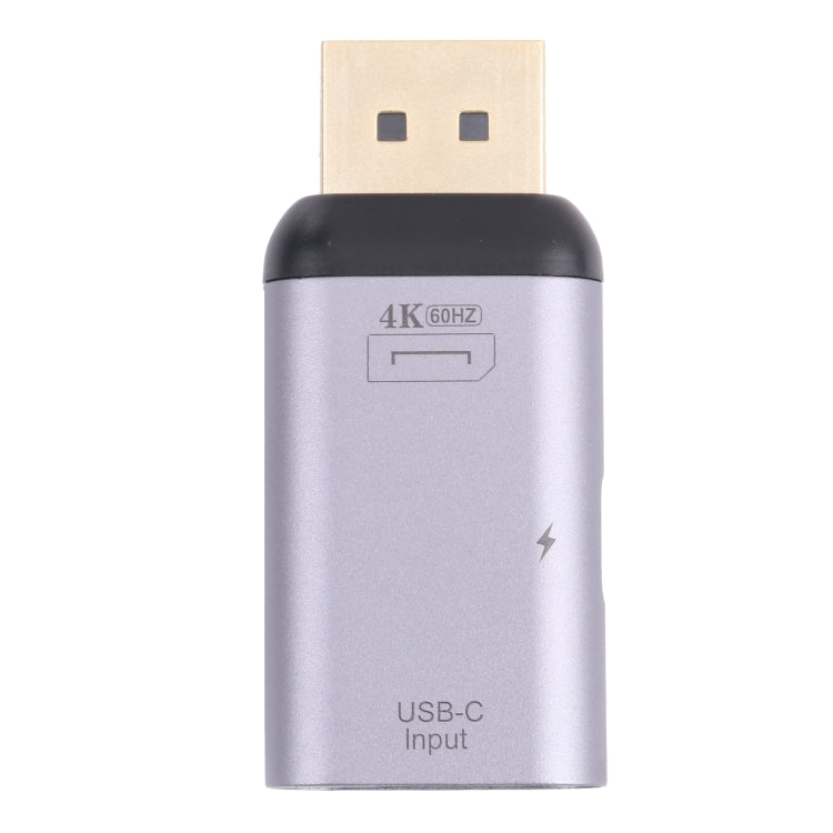 2 en 1 4K 60Hz DP macho a carga USB-C / Type-C + adaptador USB-C / Type-C hembra, DP