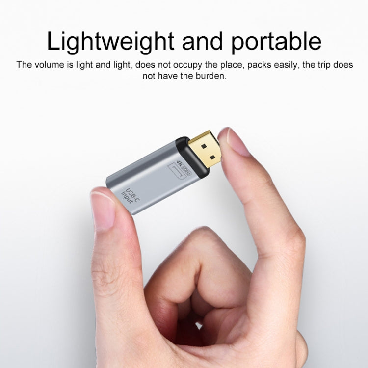 2 en 1 4K 60Hz Mini DP macho a carga USB-C / Type-C + adaptador USB-C / Type-C hembra, Mini DP
