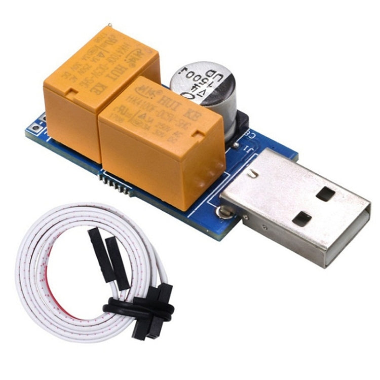 Tarjeta de vigilancia USB, relé doble, reinicio automático desatendido, pantalla azul, reinicio del temporizador de choque para juegos de servidor de minería las 24 horas