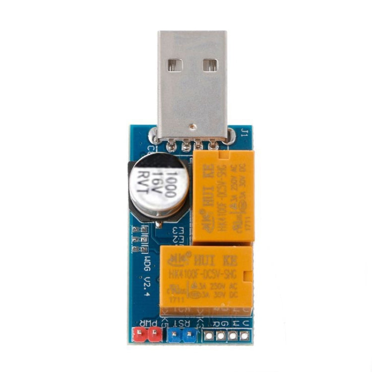 Tarjeta de vigilancia USB, relé doble, reinicio automático desatendido, pantalla azul, reinicio del temporizador de choque para juegos de servidor de minería las 24 horas