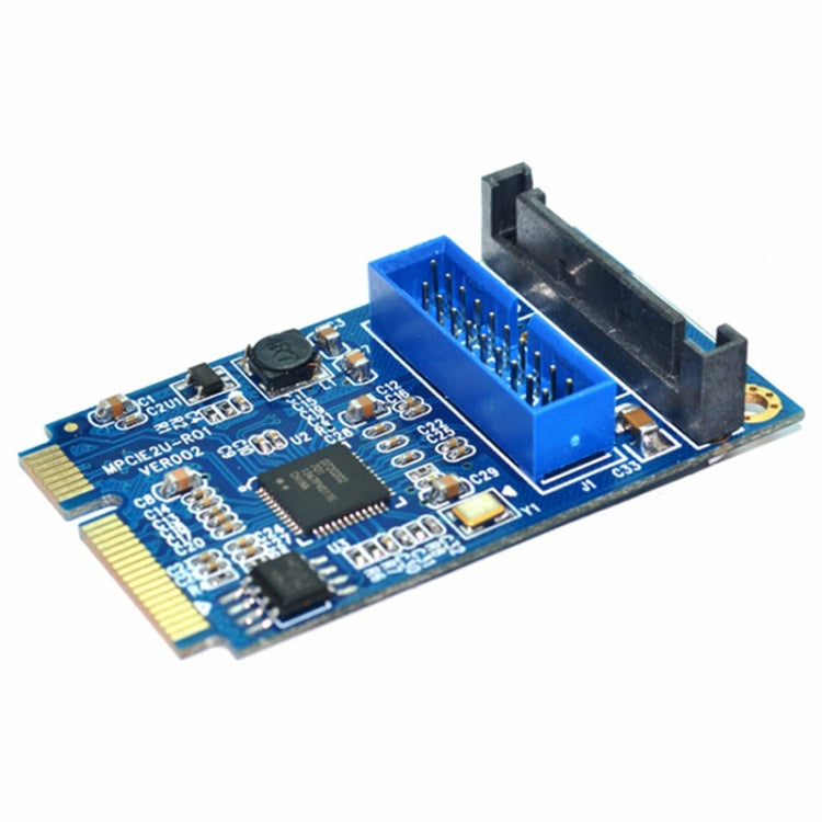 Tarjeta de expansión para PC de escritorio MINI PCI-E a USB 3.0 frontal de 19 pines, 19 Pin Power