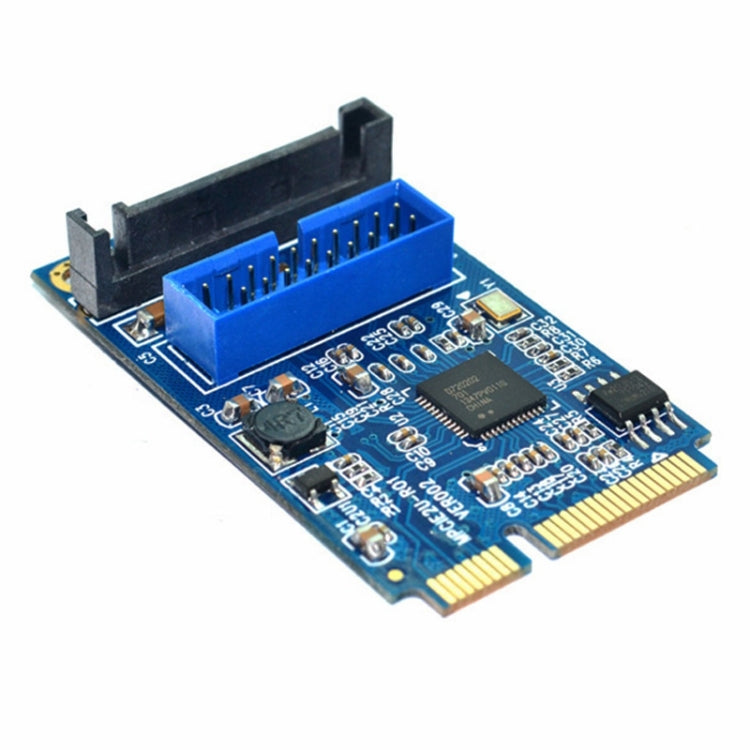 Tarjeta de expansión para PC de escritorio MINI PCI-E a USB 3.0 frontal de 19 pines, 19 Pin Power